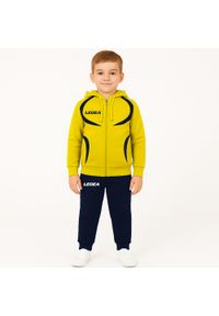 LEGEA - Komplet dresowy dla dziecka TURCHIA JR. Okazja: na uczelnię. Kolor: niebieski, wielokolorowy, żółty. Materiał: dresówka. Długość: długie. Styl: sportowy #1