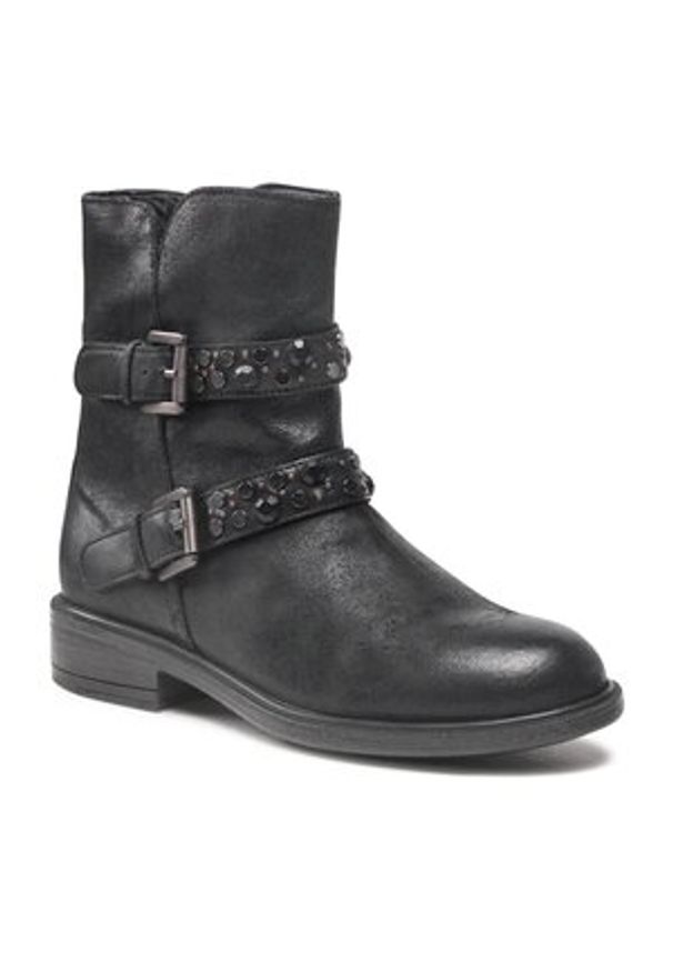 Botki Geox - D Catria F D26LQF 07743 C9999 Black. Kolor: czarny. Materiał: zamsz, skóra