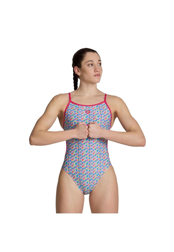 Arena - Strój Kąpielowy Starfish Swimsuit Lace. Kolor: wielokolorowy, biały, różowy