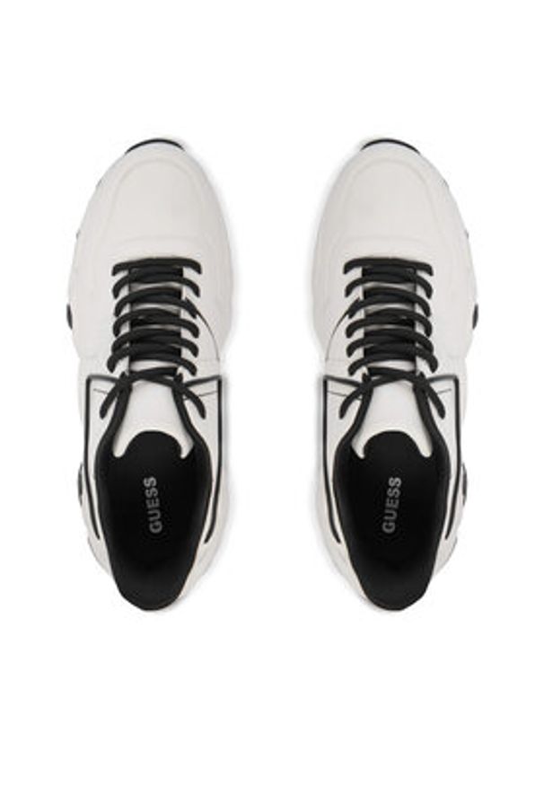 Guess Sneakersy 178415 Czarny. Kolor: biały. Materiał: skóra