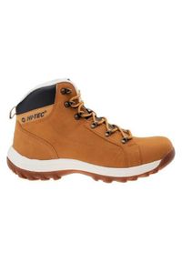 Hi-tec - Buty trekkingowe męskie Hi-Tec Haites Mid. Wysokość cholewki: za kostkę. Kolor: brązowy. Materiał: materiał, syntetyk. Szerokość cholewki: normalna. Sport: turystyka piesza #1