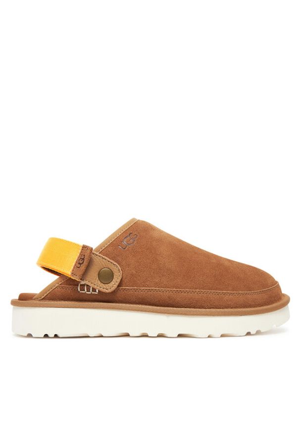 Ugg Klapki M Goldencoast Clog II 1166915 Brązowy. Kolor: brązowy. Materiał: zamsz, skóra