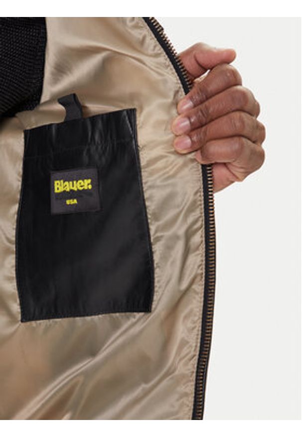 Blauer Kurtka skórzana 25WBLUL01314 007012 Czarny Regular Fit. Kolor: czarny. Materiał: skóra