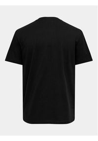 Only & Sons T-Shirt Lex 22028171 Czarny Relaxed Fit. Kolor: czarny. Materiał: bawełna