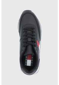 Tommy Jeans Buty kolor czarny. Nosek buta: okrągły. Zapięcie: sznurówki. Kolor: czarny. Materiał: poliester, guma