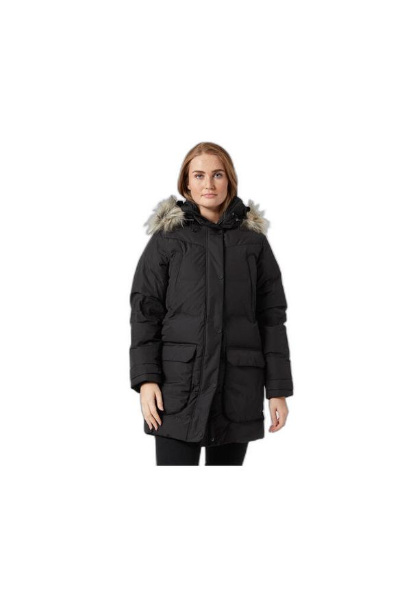 Parka damska Helly Hansen Bouvet down. Kolor: wielokolorowy, szary, czarny. Sezon: zima. Styl: elegancki