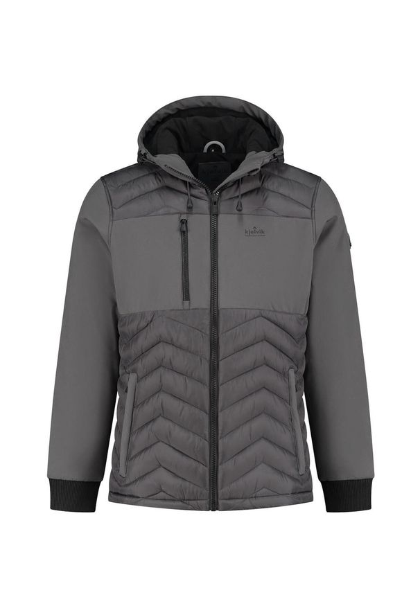 GLOMEX - Glemo Kjelvik Męski Wodoodporny Płaszcz Zimowy Antra XL. Kolor: szary. Materiał: poliester, elastan. Sezon: zima