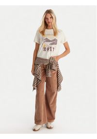 Roxy T-Shirt Oceanregular Poster ERJZT06017 Écru Regular Fit. Materiał: bawełna #4