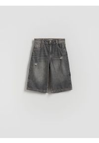 Reserved - Jeansowe szorty - szary. Kolor: szary. Materiał: jeans