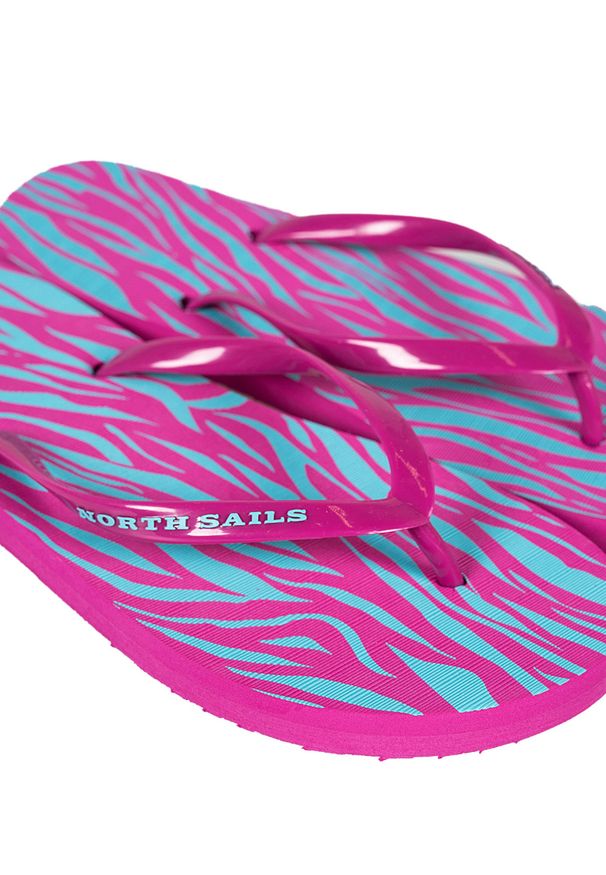 North Sails Japonki "Sandy" | ZEBRA 094 | Sandy | Kobieta | Różowy, Turkusowy. Kolor: turkusowy, różowy, wielokolorowy. Materiał: materiał, syntetyk. Wzór: motyw zwierzęcy