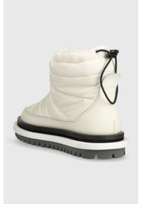 Tommy Jeans śniegowce TJW PADDED FLAT BOOT kolor beżowy EN0EN02292. Nosek buta: okrągły. Kolor: beżowy. Materiał: poliester, guma. Szerokość cholewki: normalna #3