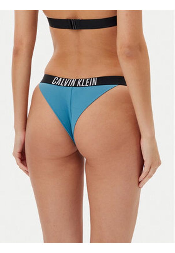 Calvin Klein Swimwear Dół od bikini KW0KW02857 Niebieski. Kolor: niebieski