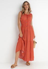 Born2be - Czerwona Sukienka Abill. Kolor: czerwony. Długość rękawa: bez rękawów. Sezon: lato. Styl: boho, wakacyjny. Długość: maxi #3
