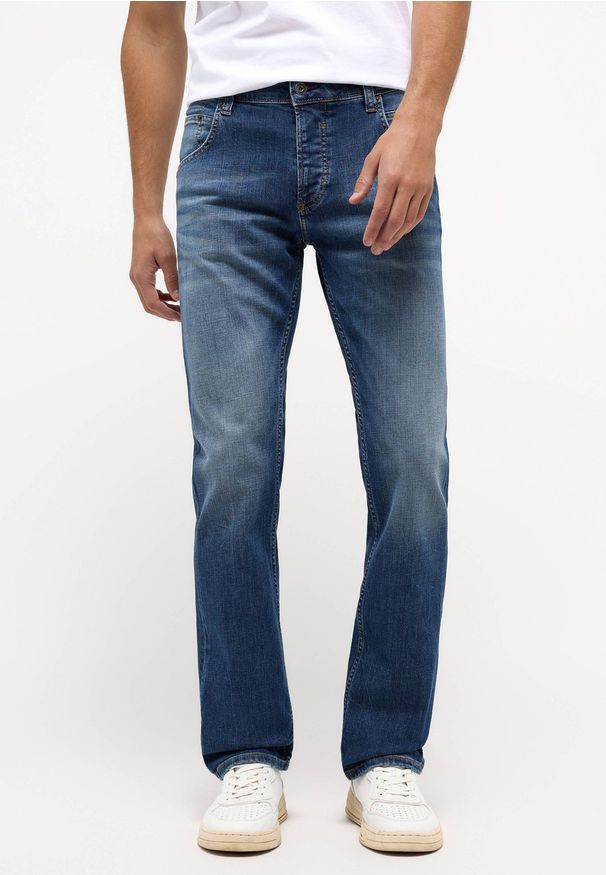 Męskie Spodnie jeansowe Mustang Style Washington Straight Denim Blue 1016618 5000 313
