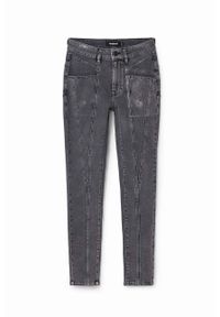 Desigual jeansy damskie kolor czarny. Kolor: czarny #3