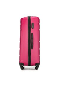 Wittchen - Duża walizka z ABS-u żłobiona różowa. Kolor: różowy. Materiał: guma. Styl: klasyczny #4