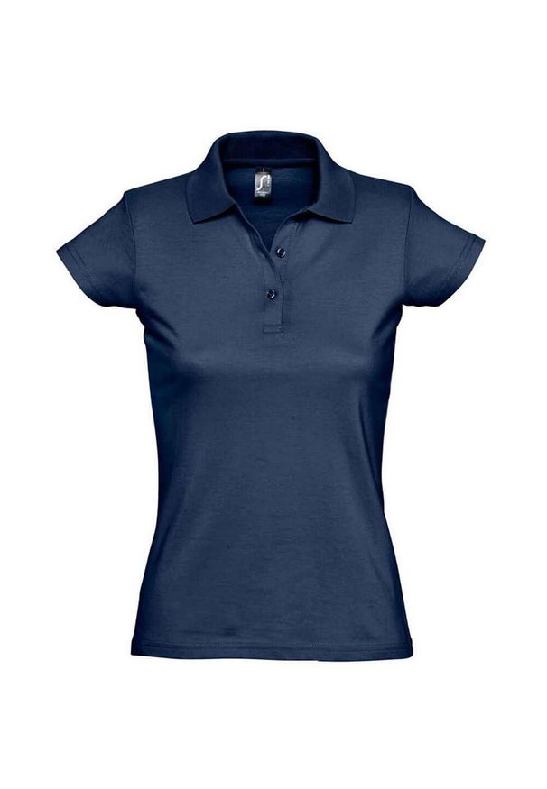 SOL'S - Damska Koszulka Polo Prescott Jersey. Typ kołnierza: polo. Kolor: niebieski. Materiał: jersey