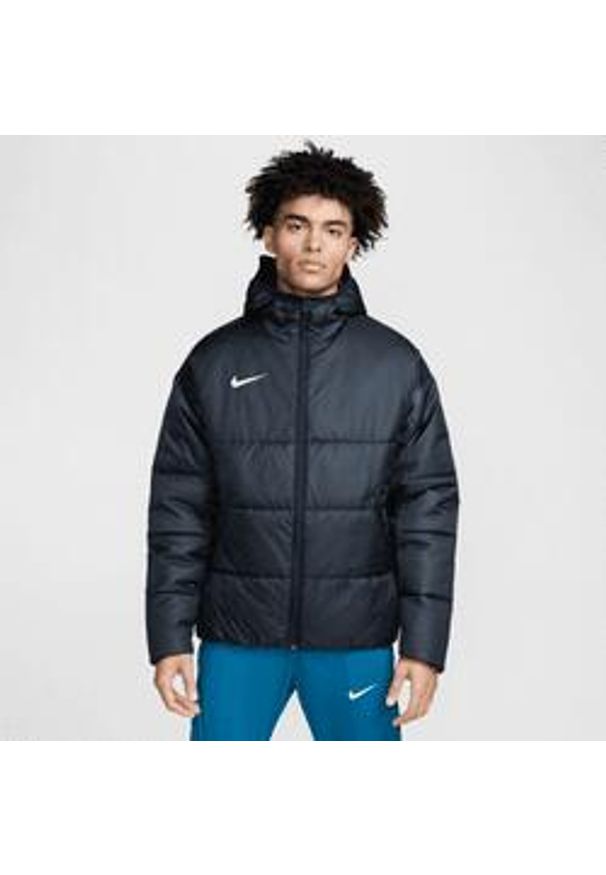 Nike - Kurtka sportowa męska Therma-Fit Academy Pro Jacket. Kolor: czarny, wielokolorowy, biały. Materiał: poliester. Styl: sportowy. Sport: piłka nożna