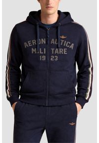 Aeronautica Militare - AERONAUTICA MILITARE Granatowa bawełniana męska bluza, Rozmiar XL. Okazja: na co dzień. Kolor: niebieski. Materiał: bawełna. Styl: casual #1