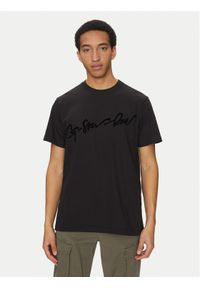 G-Star RAW - G-Star Raw T-Shirt Floock G-Script D25148-C784 Czarny Regular Fit. Kolor: czarny. Materiał: bawełna #1