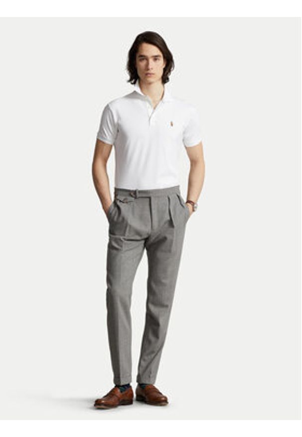 Polo Ralph Lauren Polo 710685514001 Biały Slim Fit. Typ kołnierza: polo. Kolor: biały. Materiał: bawełna