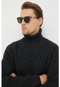 Gucci okulary przeciwsłoneczne męskie kolor szary. Kształt: okrągłe. Kolor: szary #1