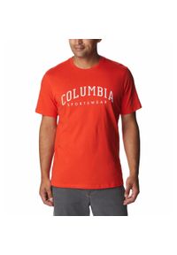 columbia - Koszulka Męska Columbia Rockaway River Graphic SS T-Shirt. Kolor: czerwony