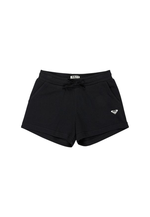 Roxy - Spodenki dresowe dla Dziewczynki SURF FEELING TERRY Czarny. Kolor: szary. Materiał: poliester, bawełna, tkanina. Długość: krótkie. Sezon: lato. Styl: klasyczny