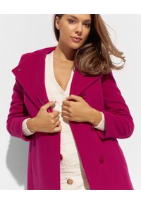CINZIA ROCCA - Kaszmirowy płaszcz w kolorze fuksji. Kolor: różowy, wielokolorowy, fioletowy. Materiał: kaszmir #4