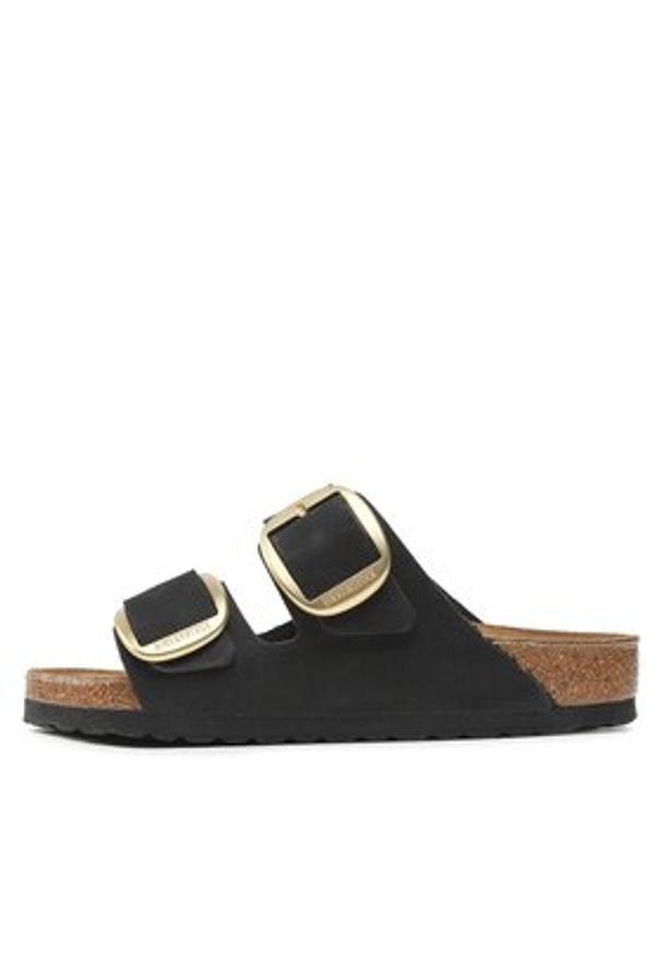 Birkenstock Klapki Arizona Big Buckle 1023239 Czarny. Kolor: czarny. Materiał: skóra, nubuk