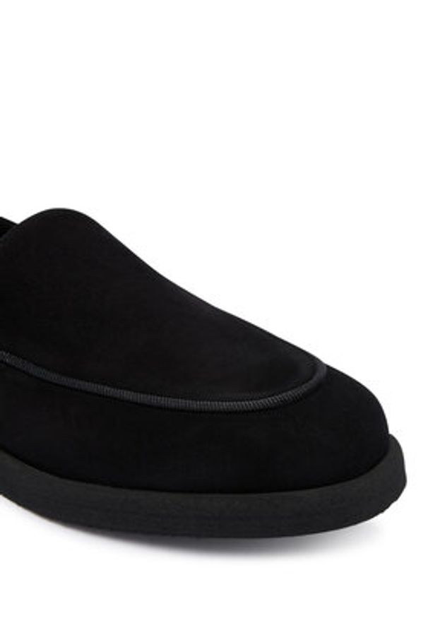 Max Mara Mokasyny Softymoc 2524526251600 Czarny. Kolor: czarny. Materiał: nubuk, skóra