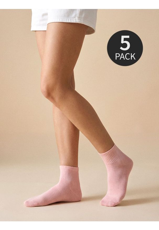 Sinsay - Prążkowane skarpetki 5 pack - wielobarwny. Materiał: prążkowany