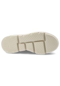 CheBello - Sneakersy damskie Chebello, ze skóry naturalnej na wysokiej platformie z klasycznym sznurowaniem i dekoracyjnymi chwostami, beżowe, 5002_-194-000-PSK. Okazja: na co dzień. Kolor: beżowy. Materiał: skóra. Szerokość cholewki: normalna. Obcas: na platformie. Styl: klasyczny #8