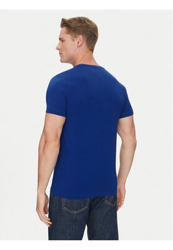 TOMMY HILFIGER - Tommy Hilfiger T-Shirt MW0MW10800 Niebieski Slim Fit. Kolor: niebieski. Materiał: bawełna