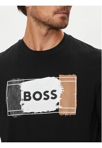 BOSS - Boss T-Shirt Open 50531795 Czarny Regular Fit. Kolor: czarny. Materiał: bawełna #4