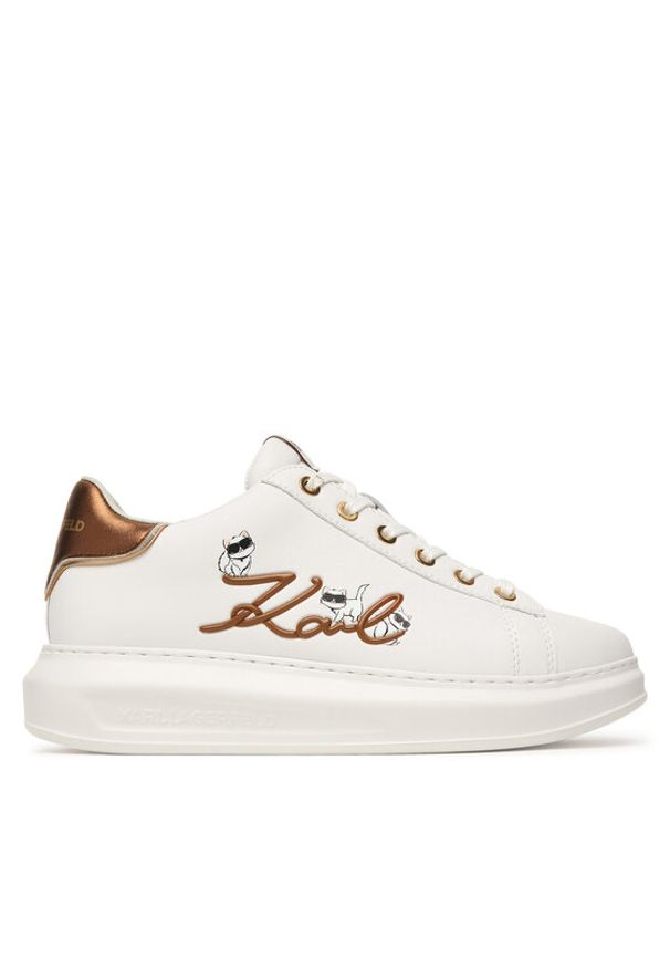 Karl Lagerfeld - KARL LAGERFELD Sneakersy KL62510C Biały. Kolor: biały. Materiał: skóra