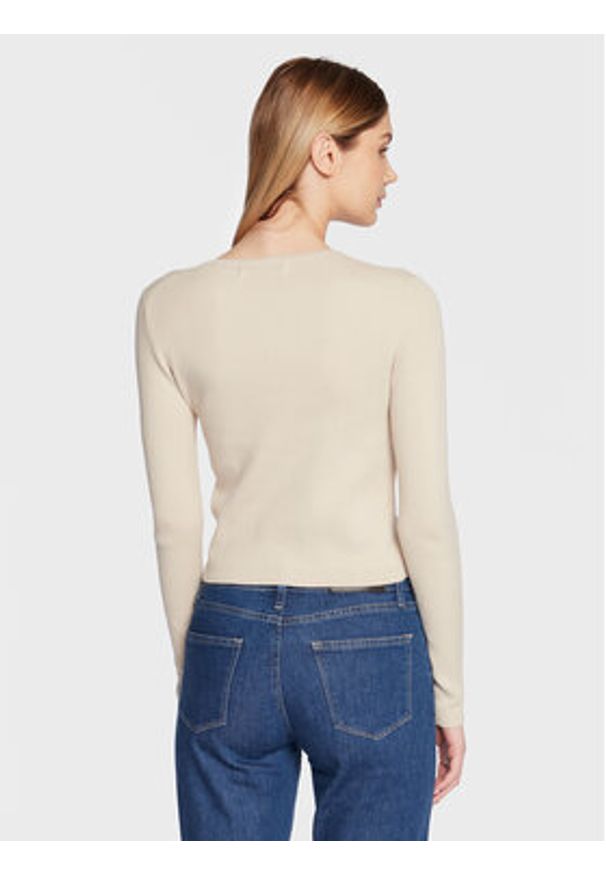 Calvin Klein Jeans Kardigan J20J220707 Beżowy Regular Fit. Kolor: beżowy. Materiał: bawełna
