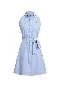 Polo Ralph Lauren Sukienka koszulowa 211906437006 Niebieski Regular Fit. Typ kołnierza: polo. Kolor: niebieski. Materiał: bawełna. Typ sukienki: koszulowe #4