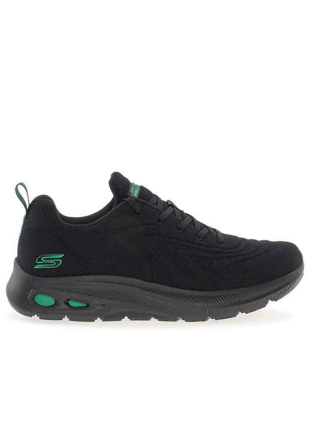 skechers - Buty Skechers Bobs Unity Sleek Revive 118075BBK - czarne. Okazja: na co dzień. Zapięcie: sznurówki. Kolor: czarny. Materiał: materiał, guma. Szerokość cholewki: normalna