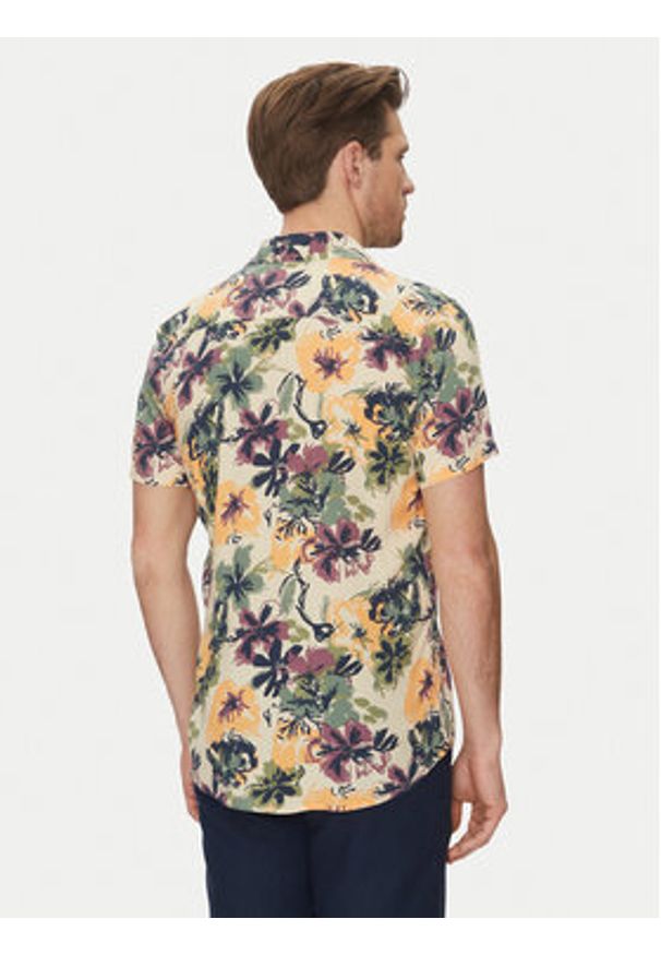 Blend Koszula 20718224 Beżowy Slim Fit. Kolor: beżowy. Materiał: wiskoza