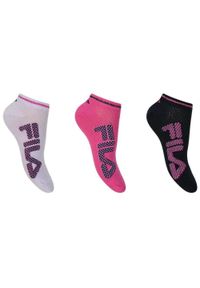 Fila 3-pack skarpet sneaker kwiaty 39-42. Kolor: czarny, wielokolorowy, biały. Wzór: kwiaty #1