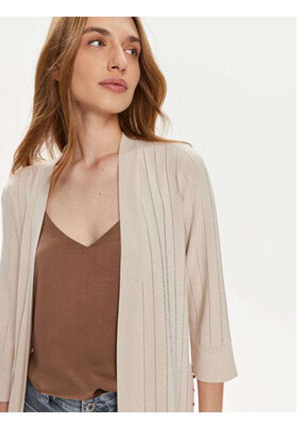 Joseph Ribkoff Kardigan 222929S24 Beżowy Regular Fit. Kolor: beżowy. Materiał: syntetyk