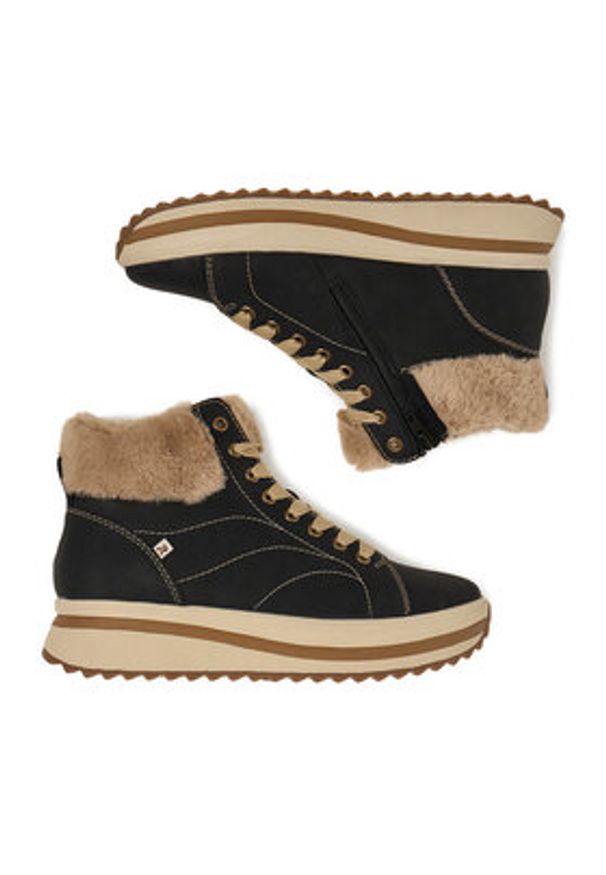 Rieker Trzewiki CEO-W3873-00 Czarny. Kolor: czarny. Materiał: syntetyk, skóra