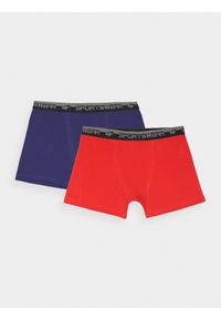 4f - 4F Bielizna bokserki (2-pack) męskie - granatowe M. Kolor: niebieski. Materiał: bawełna, materiał #1