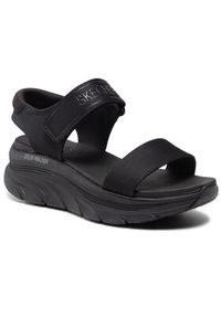 skechers - Skechers Sandały New Block 119226/BBK Czarny. Kolor: czarny. Materiał: materiał #6