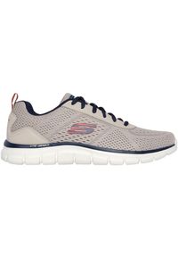 skechers - Adidasy Skechers Track - Leshur, Mężczyźni. Kolor: beżowy. Materiał: materiał