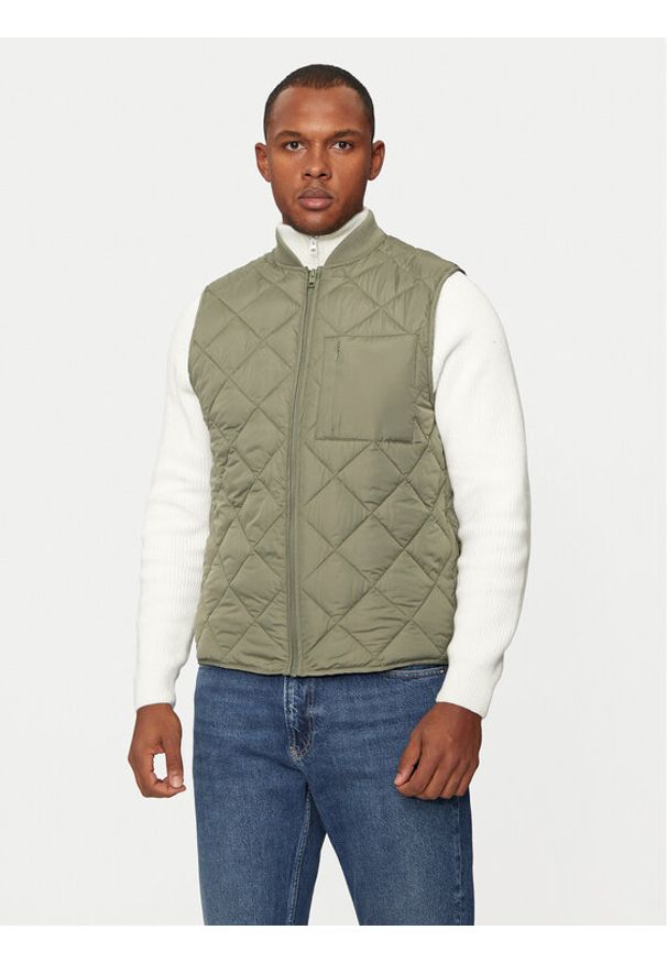 Jack & Jones - Jack&Jones Bezrękawnik Karl 12249375 Zielony Regular Fit. Kolor: zielony. Materiał: syntetyk. Długość rękawa: bez rękawów