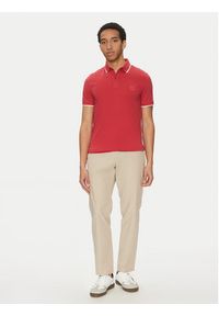 BOSS Polo Passertip 50507699 Czerwony Slim Fit. Typ kołnierza: polo. Kolor: czerwony. Materiał: bawełna #5
