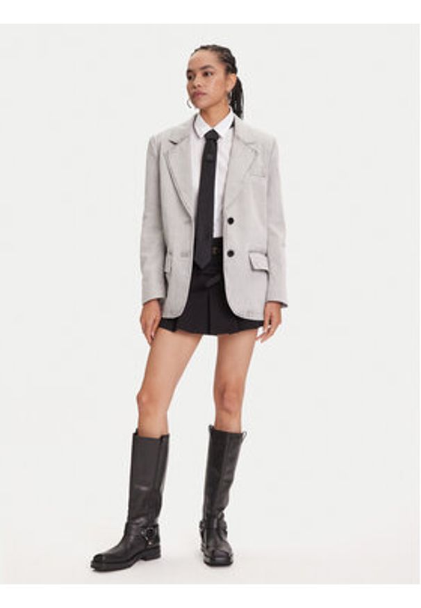 Miss Sixty Marynarka 6S1WJ58700 Szary Loose Fit. Kolor: szary. Materiał: bawełna