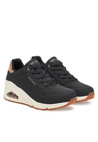 skechers - Skechers Sneakersy UNO Wedge - Hi Steps (177520-BBK) 177520/BLK Czarny. Kolor: czarny. Materiał: skóra #2